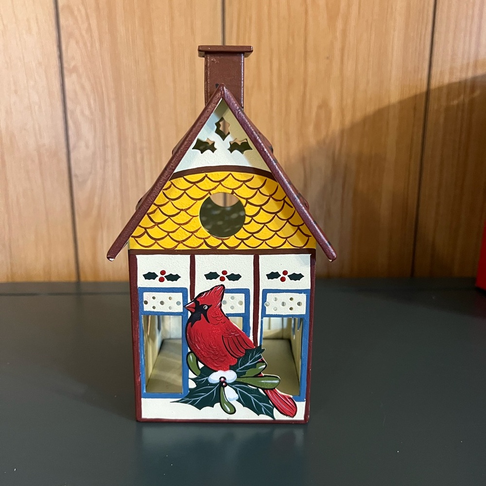 Lenox Winter Greetings Cardinal Birdhouse Votive